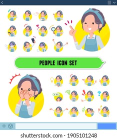 Eine Reihe von Müttern, die verschiedene Emotionen ausdrücken. Es gibt Variationen von Emotionen wie Freude und Traurigkeit. Es ist Vektorkunst, sodass es leicht zu bearbeiten ist.