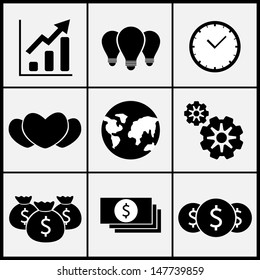 set of money icon