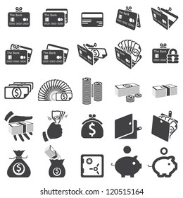 set of money icons