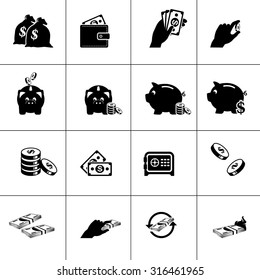 Set of money icons
