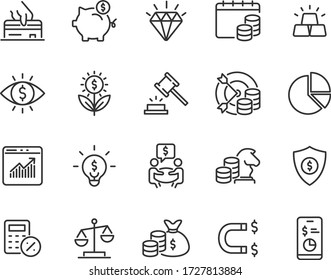 set of money icons, finance, payment, currency