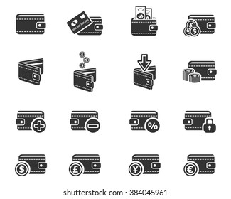 set of money icons for web and user interface