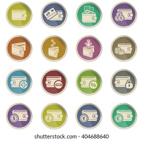 set of money icons for web and user interface