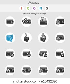 set of money icons for web and user interface