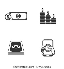 Set of Money Logo Design Concept Vector. Illustration Template. Icon Symbol