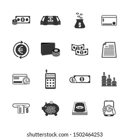 Set of Money Logo Design Concept Vector. Illustration Template. Icon Symbol