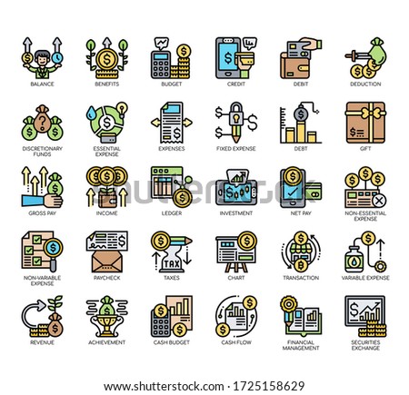 Set of money management thin line and pixel perfect icons for any web and app project. 