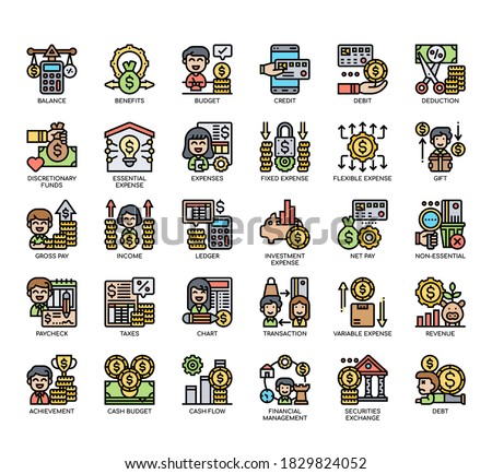 Set of money management thin line and pixel perfect icons for any web and app project. 