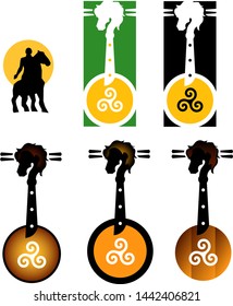 Set of Mongolian musical instruments