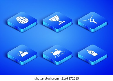 Set Monk, Easter egg, Pastafarianism, Masons, Christian chalice and cross chain icon. Vector