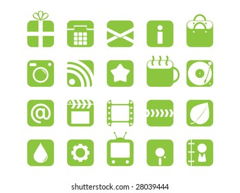 set of mono color web icons