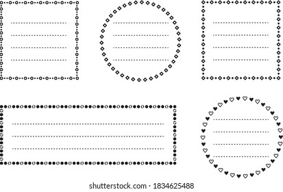 A set of monochrome 1-color frame material