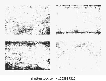 Set of monochrome abstract vector grunge textures.