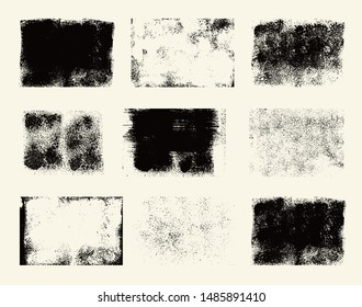 Set of monochrome abstract vector grunge textures.