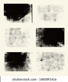 Set of monochrome abstract vector grunge textures.