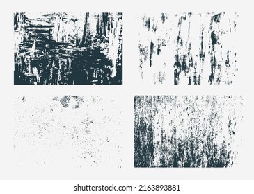 Set of monochrome abstract vector grunge textures.