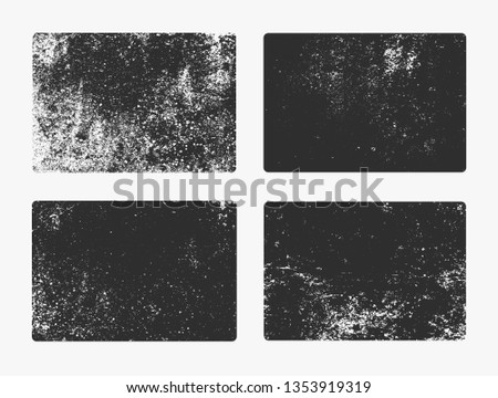 Set of monochrome abstract vector grunge textures.