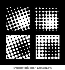 set monochrome backgrounds halftone. vector