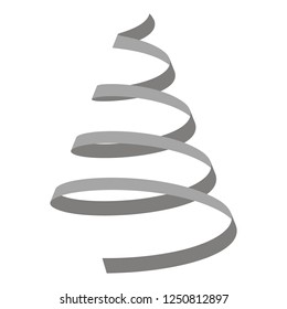 Set of monochrome icon with coil  spring for your design