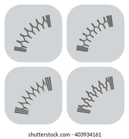 set of monochrome icons with Springs for your design