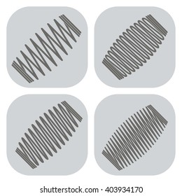 set of monochrome icons with Springs for your design
