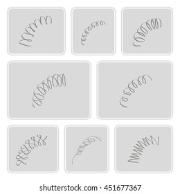 set of monochrome icons with Springs for your design