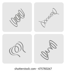 set of monochrome icons with Springs for your design