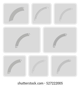 set of monochrome icons with Springs for your design