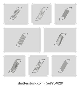 set of monochrome icons with Springs for your design