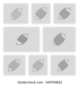 set of monochrome icons with Springs for your design