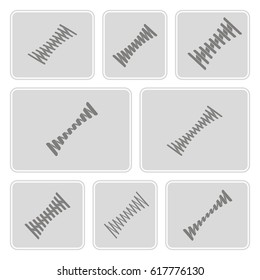 set of monochrome icons with Springs for your design