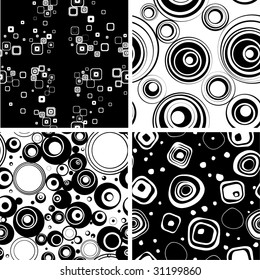 Set monochrome seamless backgrounds.