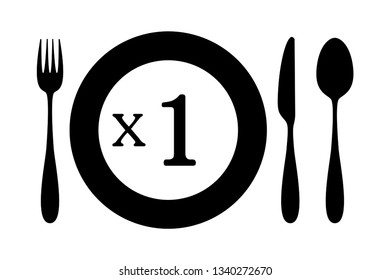 a set of monochrome utensil on a white background