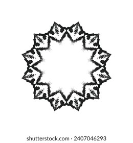 Set of Monochrone geometric frame abstract design. Hand drawn decorative vector design element
