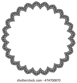 Set of Monochrone geometric frame abstract design. Hand drawn decorative vector design element