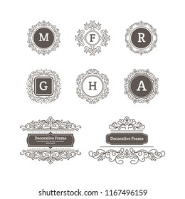 Set of Monogram & Decorative Frame Element