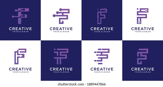 Conjunto de plantillas de logotipo de letras de monograma