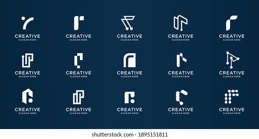 Conjunto de monograma de diseño de letras o logotipo.icono para inspiración empresarial,abstract.Premium Vector
