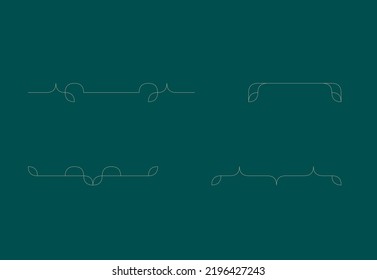 Set of Monoline Decorative Ornamental Vector
