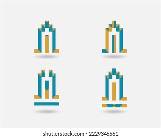 Set of monoline geometric elements. Minimalistic abstract thin lines. For social media posts and stories