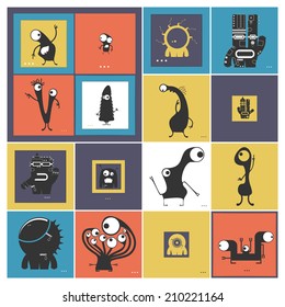 Set of monsters 