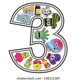 Set of monsters in number three