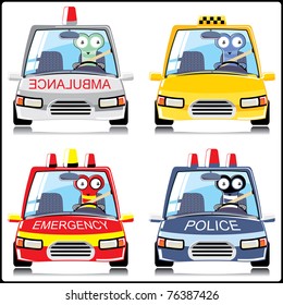 Set of monsters in the special cars