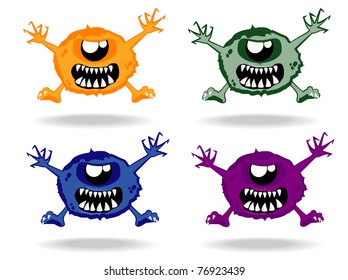 set of monsters. vector 19