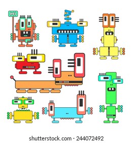 set of monsters. vector illustration