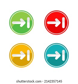 Set More Icon flat style on white background vector illustration