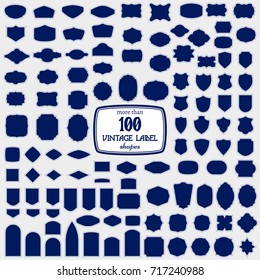 Set Of More Than 100 Label Shapes