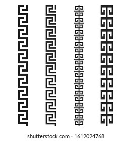 Set of mosaic seamless borders and dividers