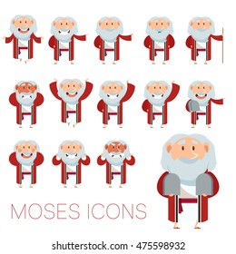 Set of Moses icons