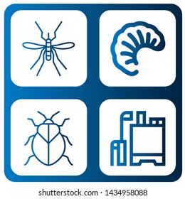 Set of mosquito icons such as Mosquito, Larva, Stink bug, Pesticide , mosquito